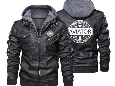 100 Original Aviator Designed Hooded Leather Jackets Online Sale