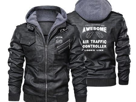 Air Traffic Controller Designed Hooded Leather Jackets Hot on Sale