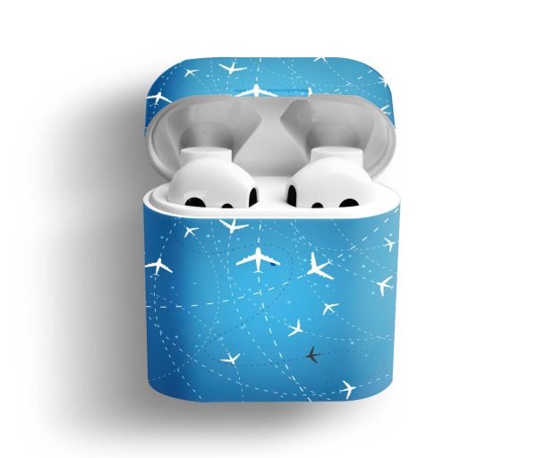 Travelling with Aircraft (Blue) Designed AirPods Cases Online now