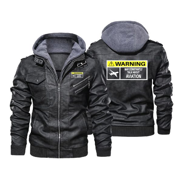 Warning May Constantly Talk About Aviation Designed Hooded Leather Jackets on Sale