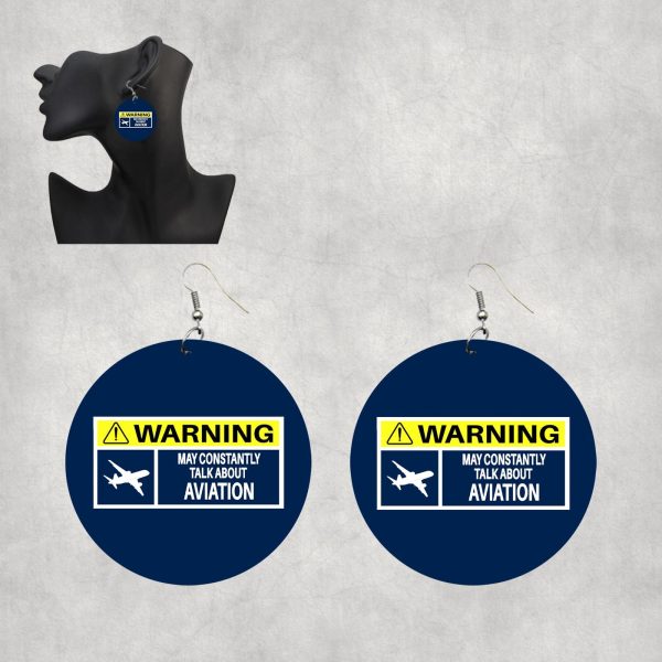 Warning May Constantly Talk About Aviation Designed Wooden Drop Earrings Supply