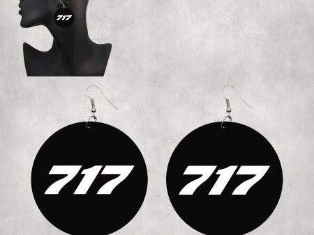 717 Flat Text Designed Wooden Drop Earrings Supply