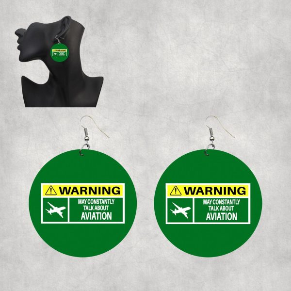 Warning May Constantly Talk About Aviation Designed Wooden Drop Earrings Supply