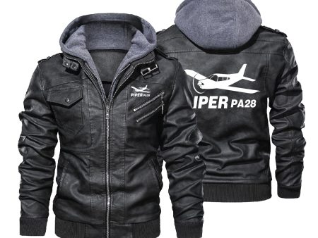 The Piper PA28 Designed Hooded Leather Jackets on Sale