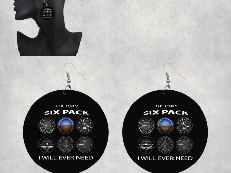 The Only Six Pack I Will Ever Need Designed Wooden Drop Earrings For Cheap