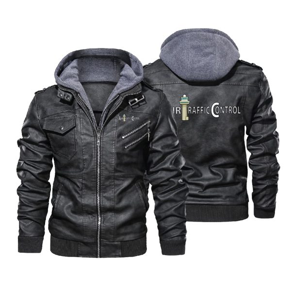 Air Traffic Control Designed Hooded Leather Jackets Supply