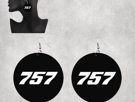 757 Flat Text Designed Wooden Drop Earrings Online