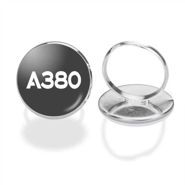 A380 Flat Text Designed Rings Online now