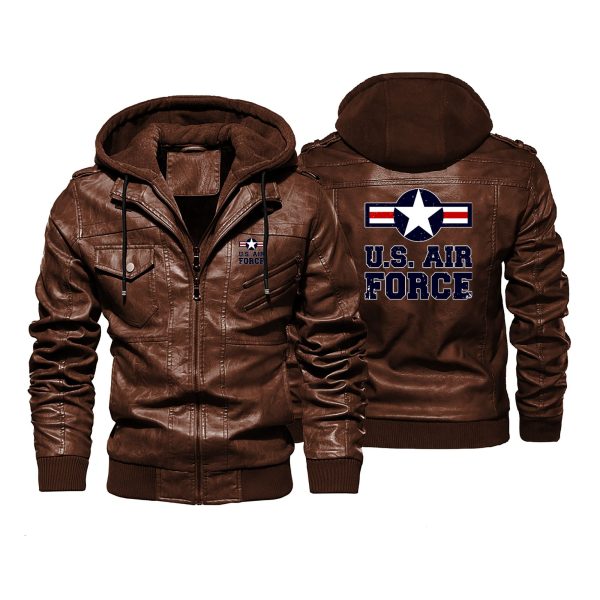 US Air Force Designed Hooded Leather Jackets For Discount