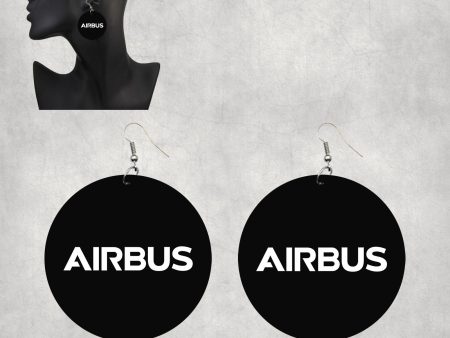 Airbus & Text Designed Wooden Drop Earrings Online now