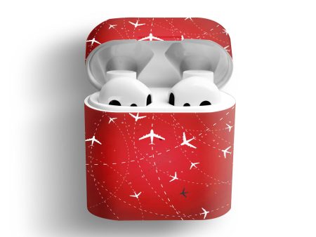 Travelling with Aircraft (Red) Designed AirPods Cases Cheap