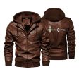 Air Traffic Control Designed Hooded Leather Jackets Supply