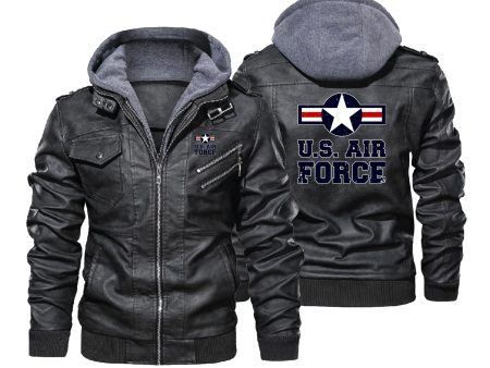 US Air Force Designed Hooded Leather Jackets For Discount