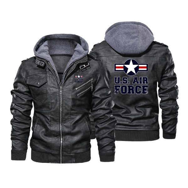 US Air Force Designed Hooded Leather Jackets For Discount