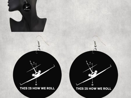 This is How We Roll Designed Wooden Drop Earrings Online Hot Sale